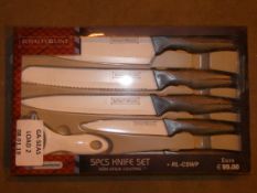 Boxed Royalty Line Five Piece Non Stick Knife Set RRP £100