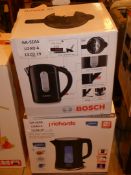 Lot to Contain 2 Boxed Assorted Cordless Jug Kettles By Morphy Richards and Bosch Combined RRP £65