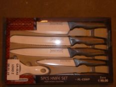 Boxed Royalty Line Five Piece Non Stick Knife Set RRP £100