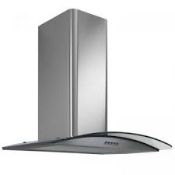 Boxed CG60SSPF 60cm Curved Glass Cooker Hood in Stainless Steel