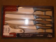 Boxed Royalty Line Five Piece Non Stick Knife Set RRP £100