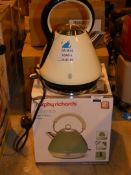 2 Assorted Boxed and Unboxed Morphy Richards and Russell Hobbs 1.5L Cordless Jug Kettles