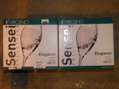 Lot to Contain Four Assorted Packs of Krosno Sensei Elegence and Passion Wine Glasses