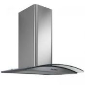 Lot to Contain 1 box of CG60SSPF 60cm Curved Glassand Stainless Steel Cooker Hood