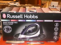 Boxed Russell Hobbs Easy Store Plug and Wind Steam Iron RRP £50