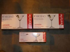 Lot to Contain Three Assorted Packs of Krosno Glasses to include Venezia Martinia Glasses and