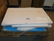 Lot to Contain 6 Assorted Shower Trays To Include a Rectangular Shower Tray, Oval Shower Tray and