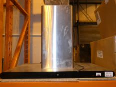 90cm Stainless Steel and Black Cooker Hood