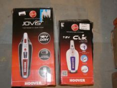 Lot to Contain 2 Boxed Assorted Hoover Handheld Vacuum Cleaners to Include the Hoover Jovist and