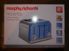 Boxed Morphy Richards Accents Stainless Steel 4 Slice Toaster RRP £60