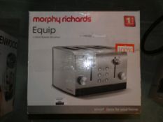 Boxed Morphy Richards Brushed Stainless Steel 4 Slice Toaster RRP £40