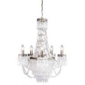 Boxed Home Collection Ruby Stainless Steel and Glass Chandelier RRP £300