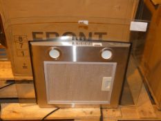 Unboxed 60Cm Curved Stainless Steel And Glass Cooker Hood