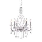 Boxed Home Collection Hayley Glass And Stainless Steel Chandelier RRP £300