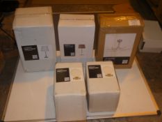 Boxed Assorted Home Collection Lighting Items To Include Archie Table Lamps, Lucinda Table Lamps,