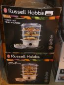 Boxed Russell Hobs 3 Tier Food Steamers RRP £30