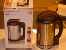 Assorted Boxed And Unboxed Morphy Richards Stainless Steel Soup Makers RRP £50 Each