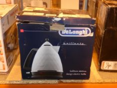 Boxed Delonghi Brilliante 1.5L Rapid Boil Cordless Jug Kettle RRP £50