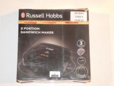 Boxed Russell Hobs 2 Portion Sandwich Maker RRP £40