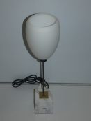 Marble Base Opal Glass Shade Uplighter Lamp From A High-End Lighting Company (Chelsom) RRP £150