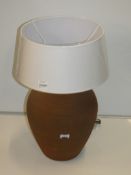 Large Ceramic Table Lamp With Fabric Base From A High-End Lighting Company (Chelsom) RRP £170