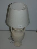 Crackle Trophy Base Fabric Shade Designer Table Lamp From A High-End Lighting Company (Chelsom)