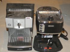 Lot To Contain Two Assorted Coffee Makers To Include Delonghi Scultura Coffee Maker And Krupp's