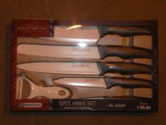 Boxed Royalty Line Five Piece Chef Knife Set RRP £90