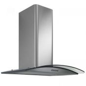 Boxed Cg60Sspf 60Cm Curved Glass Cooker Hood In Stainless Steel