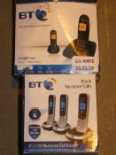 Lot To Contain Two Bt 1000 Twin And Bt 2700 Trio Digital Cordless Telephone Systems