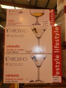 Lot To Contain Three Boxed Sets Of Krosno To Include Vivat Champange Saucers, And Venesia Martini