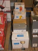 Lot To Contain Seven Boxed Assorted Glassware Items To Include Krosno Basic White Wine Glasses,