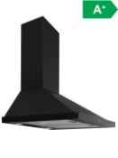 Boxed Icon60Bk 60Cm Chimney Cooker Hood In Black