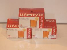 Lot To Contain Three Boxed Sets Of Krosno Tick Tea Glasses