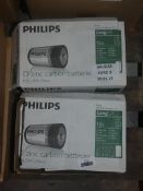 Lot To Contain Four Boxes Of Philips Size Delonghi Zinc Carbon Batteries