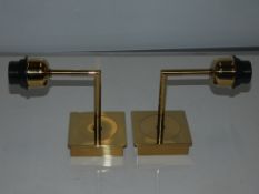 Lot To Contain Two Boxed Brand New Chelsom Gold Designer Wall Lights From A High-End Lighting