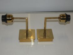 Lot To Contain Two Boxed Brand New Chelsom Gold Designer Wall Lights From A High-End Lighting