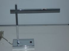 Polished Silver Led Strip Light Reading Lamp From A High-End Lighting Company (Chelsom) RRP £150