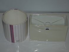 Lot To Contain Two Assorted Cylinder And Rectangular Designer Light Shades From A High-End