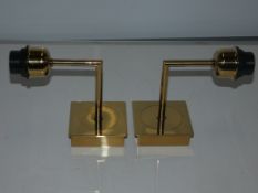 Lot To Contain Two Boxed Brand New Chelsom Gold Designer Wall Lights From A High-End Lighting