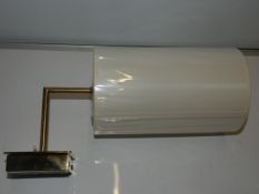 Chelsom Lighting Gold Designer Wall Light With 15Cm Cream Cylinder Shade From A High-End Lighting