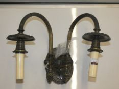 Antique Brass Twin Arm Candelabra Wall Light From A High-End Lighting Company (Chelsom) RRP £80