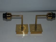 Lot To Contain Two Boxed Brand New Chelsom Gold Designer Wall Lights From A High-End Lighting