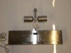 Brushed Stainless Steel Twin Light Light Fitting From A High-End Lighting Company (Chelsom) RRP £95