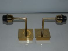 Lot To Contain Two Boxed Brand New Chelsom Gold Designer Wall Lights From A High-End Lighting