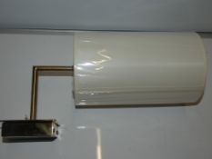 Chelsom Lighting Gold Designer Wall Light With 15Cm Cream Cylinder Shade From A High-End Lighting