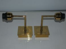 Lot To Contain Two Boxed Brand New Chelsom Gold Designer Wall Lights From A High-End Lighting