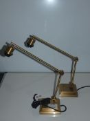 Lot To Contain Two Boxed Brand New Chelsom Lighting Dl/12/Ebr Copper Desk Lamps From A High-End