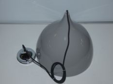 Boxed Large Chelsom Lighting Grey Painted Hanging Plymouth Light From A High-End Lighting Company (