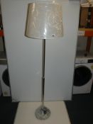 Boxed Chelsom Lighting Polished Designer Floor Standing Lamp With A 45Cm Textured Conical Lamp Shade